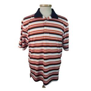 Footjoy Large Multi Color Striped Golf Shirt Polo